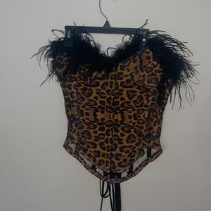 Black & Brown Leopard Two Piece Set